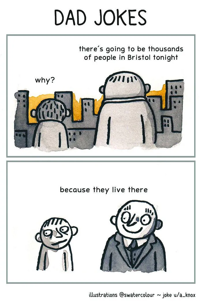 Dad Jokes Illustrated By 'Shitty Watercolour' Artist