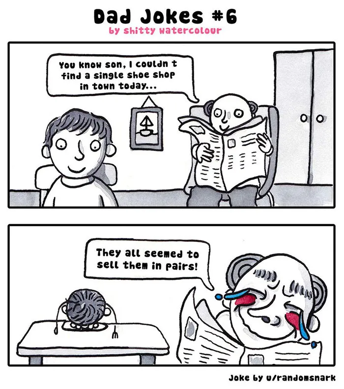 Dad Jokes Illustrated By 'Shitty Watercolour' Artist