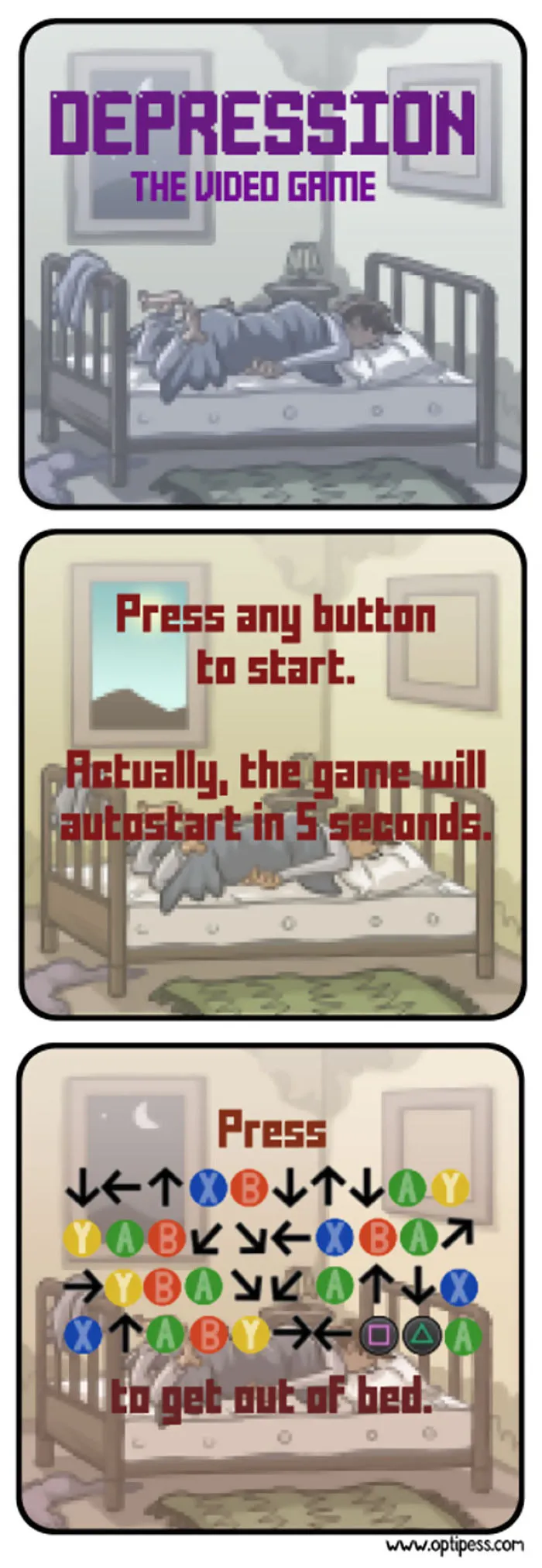 Depression Explained In Simple Comics By Optipess