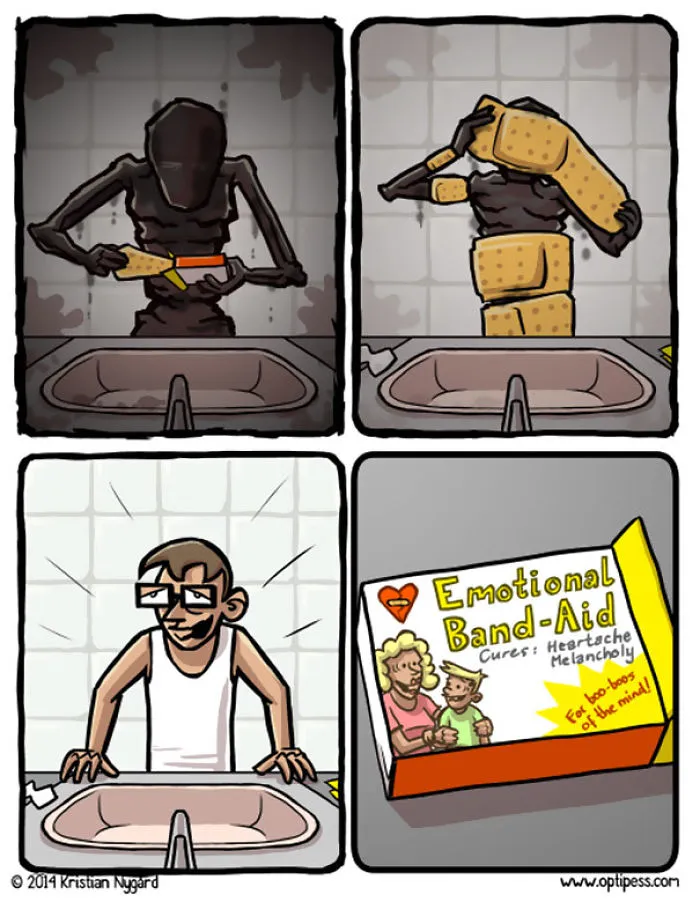 Depression Explained In Simple Comics By Optipess