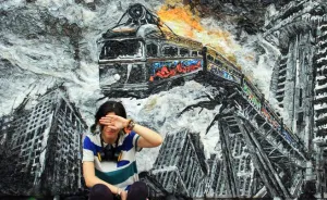 I Recycle Garbage Bags Into Graffiti-Like Street Art