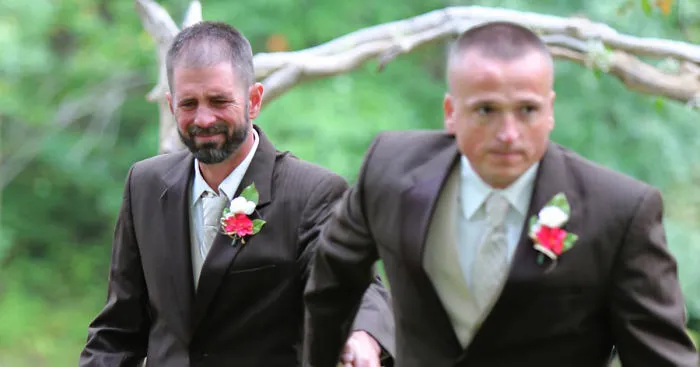 Bride's Dad Stops Wedding To Invite Her Stepfather To Walk Down The Aisle With Them