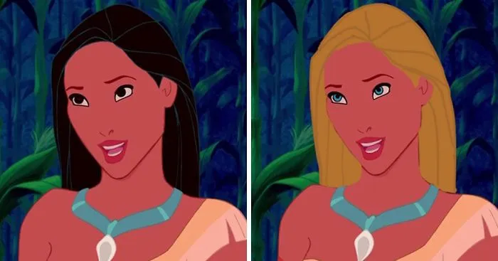 I Changed Disney Princesses' Hair And Eye Colors