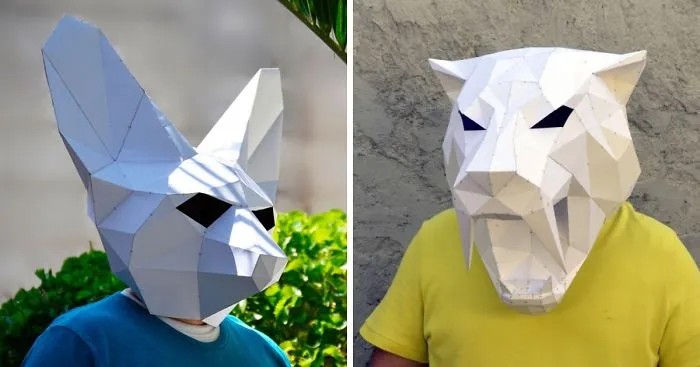 Make Your Own Geometric Animal Mask