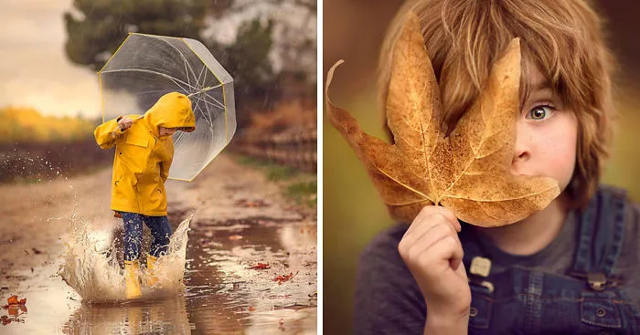 Photographer Mom Takes Magical Autumn Portraits Of Her Kids