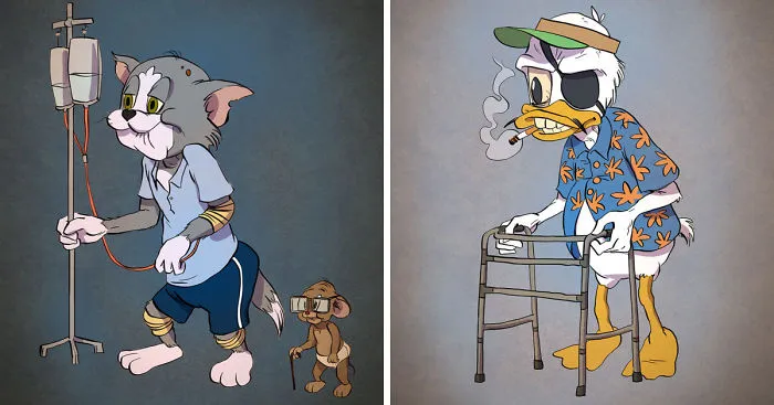 If Cartoon Characters Looked Their Age
