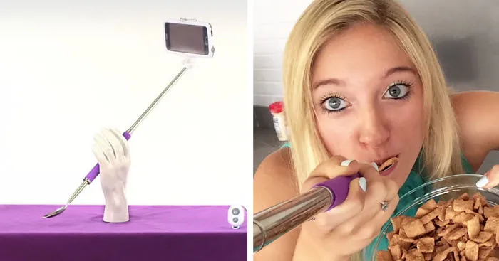This Selfie Spoon Lets You Take Photos While Eating