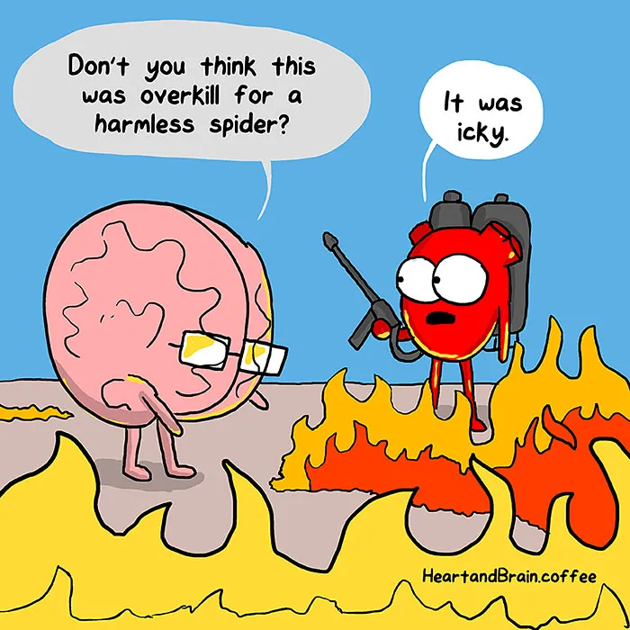 Heart Vs. Brain: Funny Webcomic Shows Constant Battle Between Our Intellect And Emotions