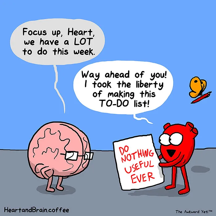 Heart Vs. Brain: Funny Webcomic Shows Constant Battle Between Our Intellect And Emotions