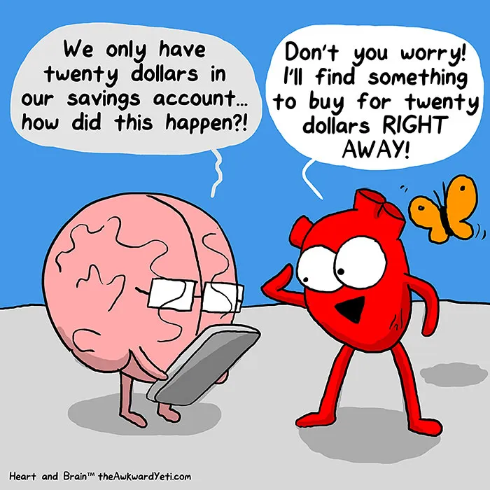 Heart Vs. Brain: Funny Webcomic Shows Constant Battle Between Our Intellect And Emotions