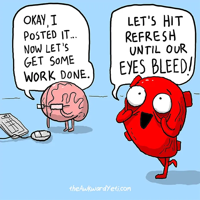 Heart Vs. Brain: Funny Webcomic Shows Constant Battle Between Our Intellect And Emotions