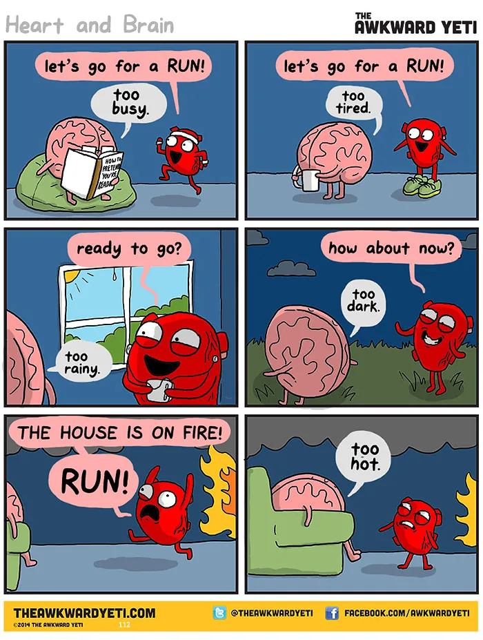 Heart Vs. Brain: Funny Webcomic Shows Constant Battle Between Our Intellect And Emotions