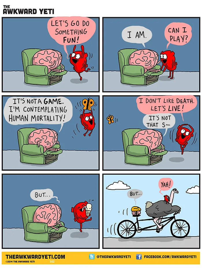 Heart Vs. Brain: Funny Webcomic Shows Constant Battle Between Our Intellect And Emotions