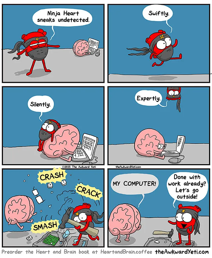 Heart Vs. Brain: Funny Webcomic Shows Constant Battle Between Our Intellect And Emotions