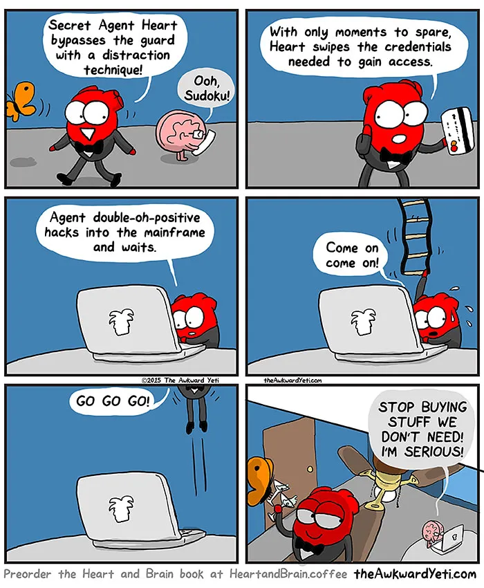 Heart Vs. Brain: Funny Webcomic Shows Constant Battle Between Our Intellect And Emotions