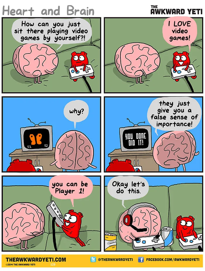 Heart Vs. Brain: Funny Webcomic Shows Constant Battle Between Our Intellect And Emotions