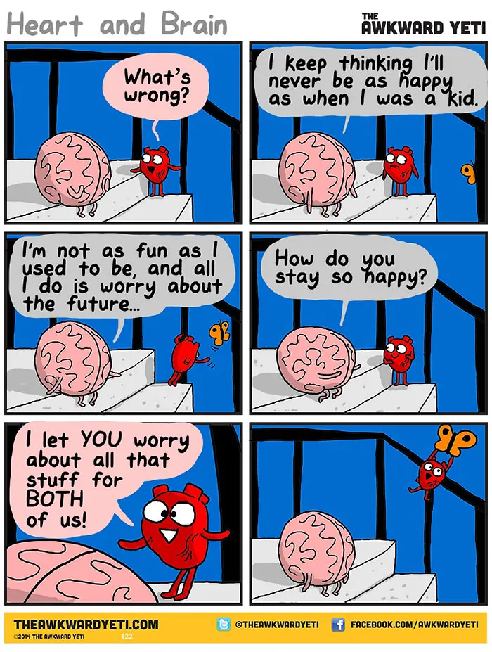 Heart Vs. Brain: Funny Webcomic Shows Constant Battle Between Our Intellect And Emotions