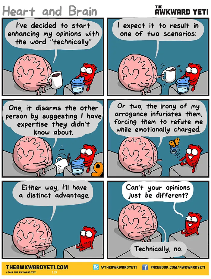 Heart Vs. Brain: Funny Webcomic Shows Constant Battle Between Our Intellect And Emotions