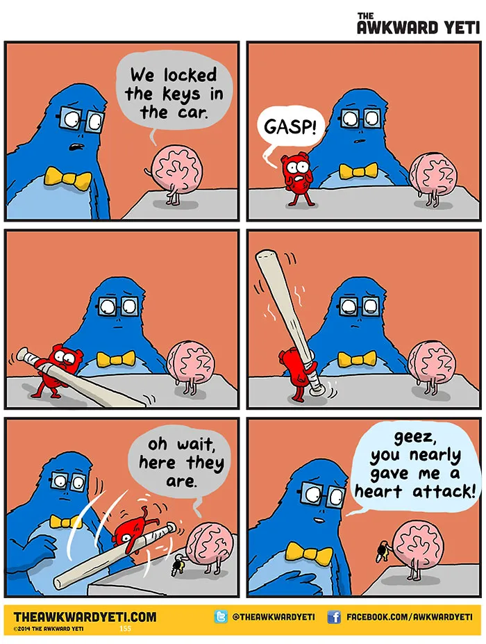 Heart Vs. Brain: Funny Webcomic Shows Constant Battle Between Our Intellect And Emotions