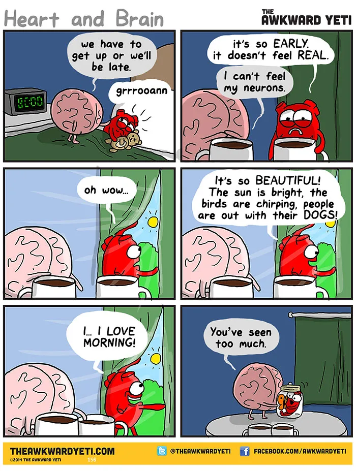Heart Vs. Brain: Funny Webcomic Shows Constant Battle Between Our Intellect And Emotions