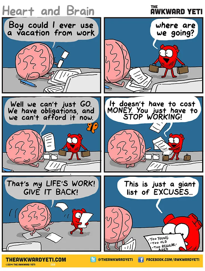 Heart Vs. Brain: Funny Webcomic Shows Constant Battle Between Our Intellect And Emotions