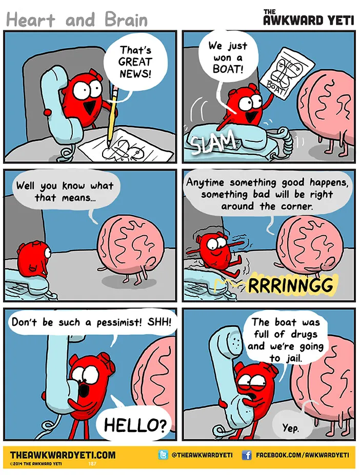 Heart Vs. Brain: Funny Webcomic Shows Constant Battle Between Our Intellect And Emotions