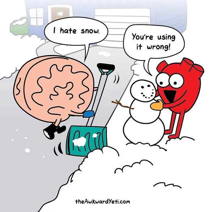 Heart Vs. Brain: Funny Webcomic Shows Constant Battle Between Our Intellect And Emotions