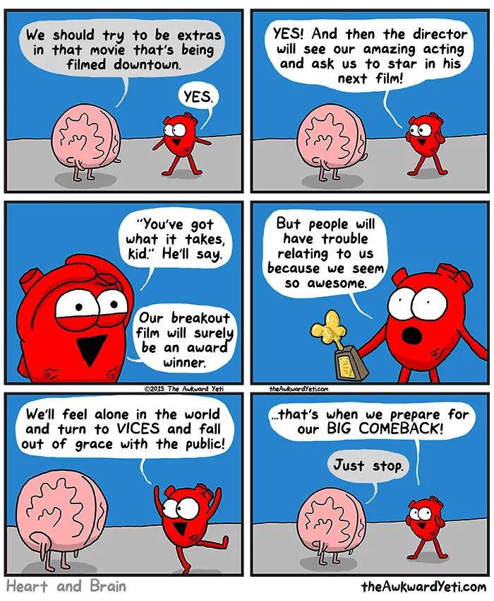 Heart Vs. Brain: Funny Webcomic Shows Constant Battle Between Our Intellect And Emotions