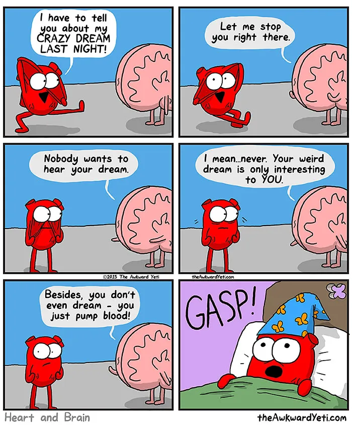 Heart Vs. Brain: Funny Webcomic Shows Constant Battle Between Our Intellect And Emotions