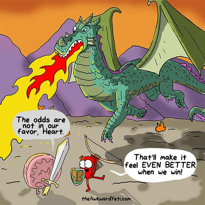 Heart Vs. Brain: Funny Webcomic Shows Constant Battle Between Our Intellect And Emotions