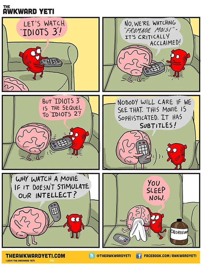 Heart Vs. Brain: Funny Webcomic Shows Constant Battle Between Our Intellect And Emotions