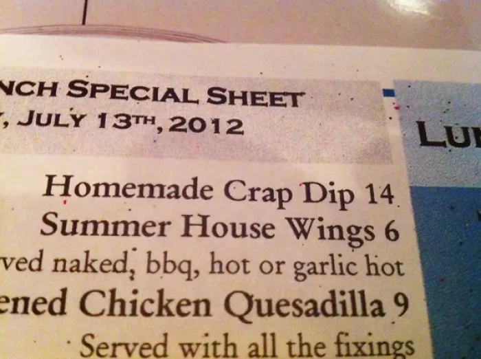 Best Menu Typo Ever