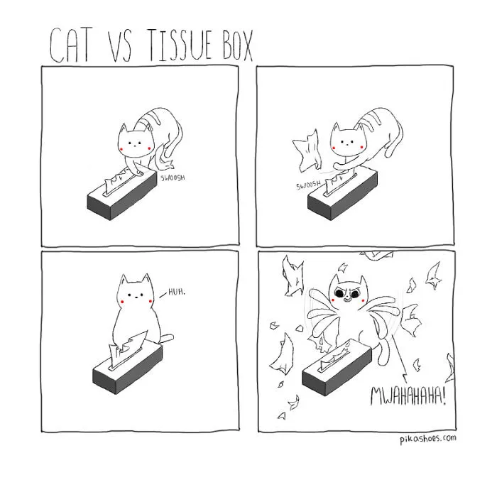 58 Funny Comics Reveal The Reality Of Owning A Cat