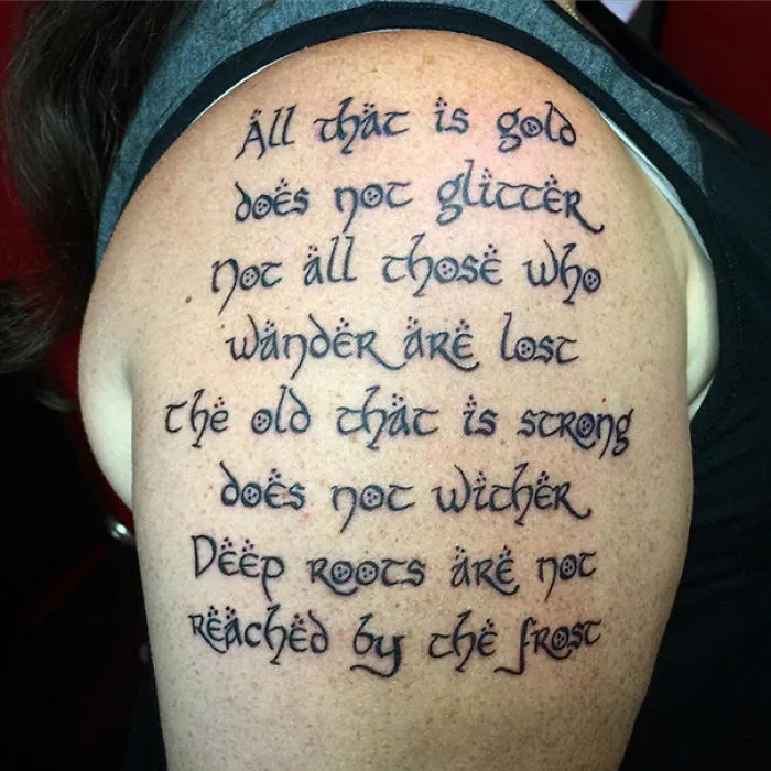 Lord Of The Rings Tattoo