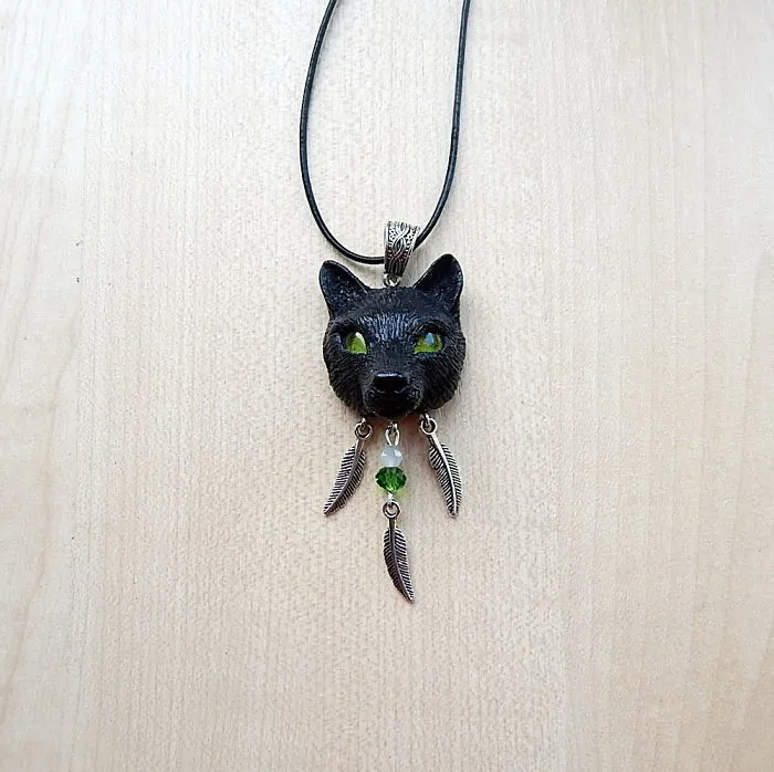 Black Wolf Pendant