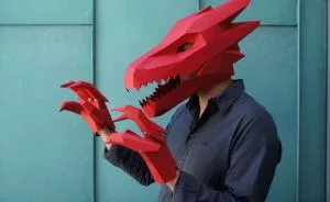 DIY Geometric Paper Masks For Halloween