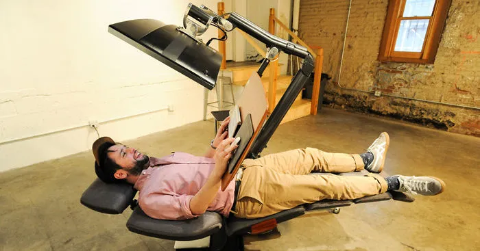 This $5,900 Desk Will Let You Work Lying Down