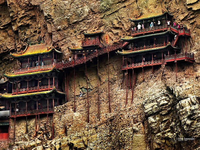 The Hanging Monastery Outside Of Datong