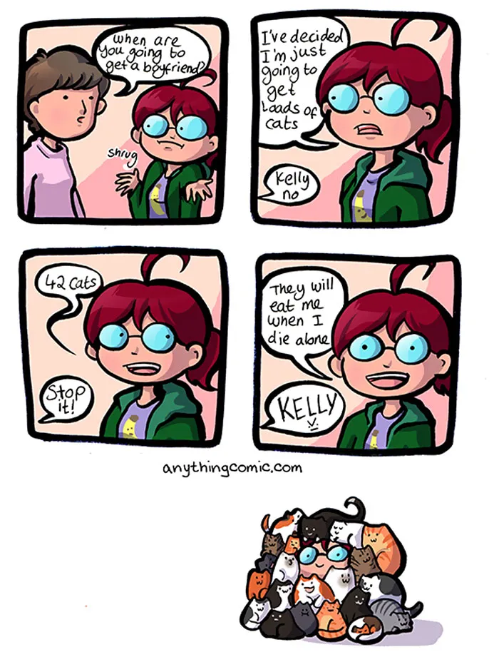 45 Comics That Perfectly Sum Up What It's Like To Live With Cats