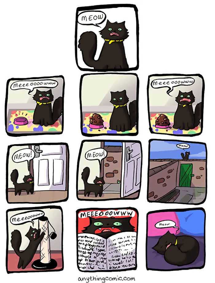 45 Comics That Perfectly Sum Up What It's Like To Live With Cats
