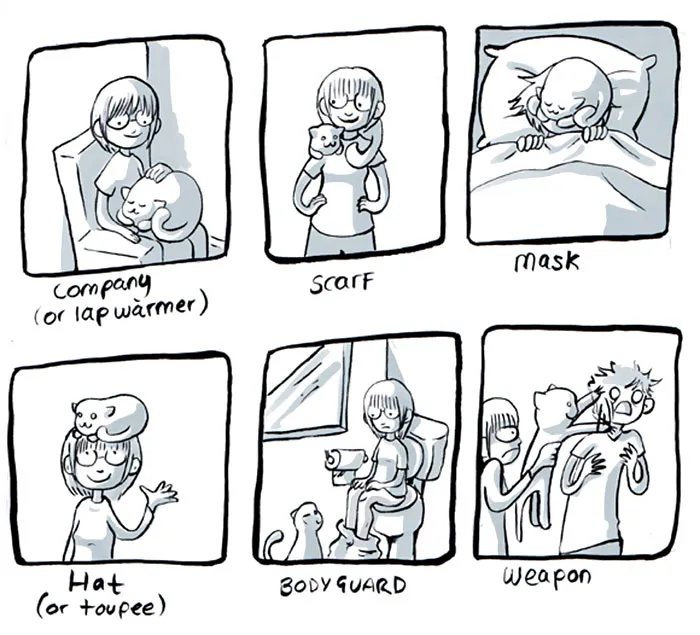 45 Comics That Perfectly Sum Up What It's Like To Live With Cats