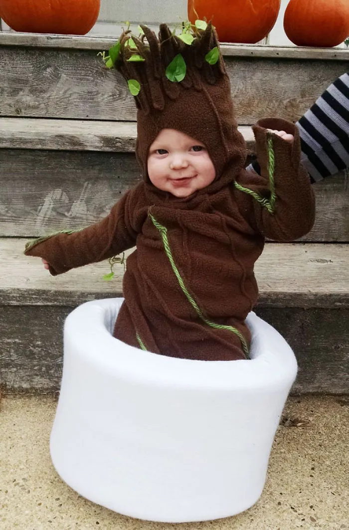 My Wife Made My Son A Baby Groot Costume For Halloween