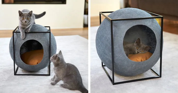 Cat Cocoons Designed For Modern Interiors And Made By People With Disabilities