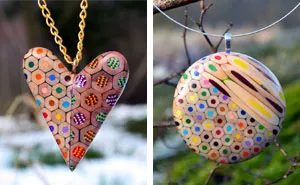 Jewelry Made From Coloured Pencils By Czech Artist