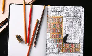Coloring Notebook With Beautiful Coloring Pages Helps Adults Relax