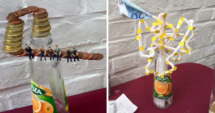 I Turn Empty Juice Bottles And Tips For The Waitresses Into Art