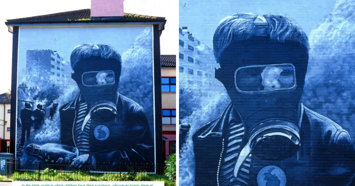 Iconic Mural Painted By The Bogside Artists Of Derry In Northern Ireland