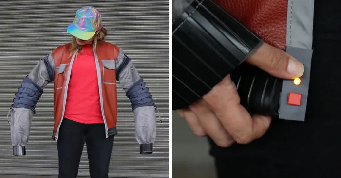 Today Is Back-To-The-Future Day So I Made A Marty Mcfly Jacket With Auto-Adjustable Sleeves
