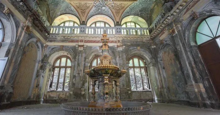 Abandoned Neptune Thermal Baths In Baile Herculane, Romania