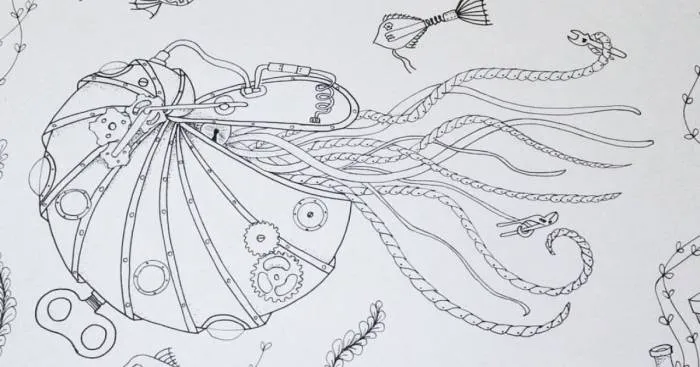 A Steampunk Coloring Book Like No Other